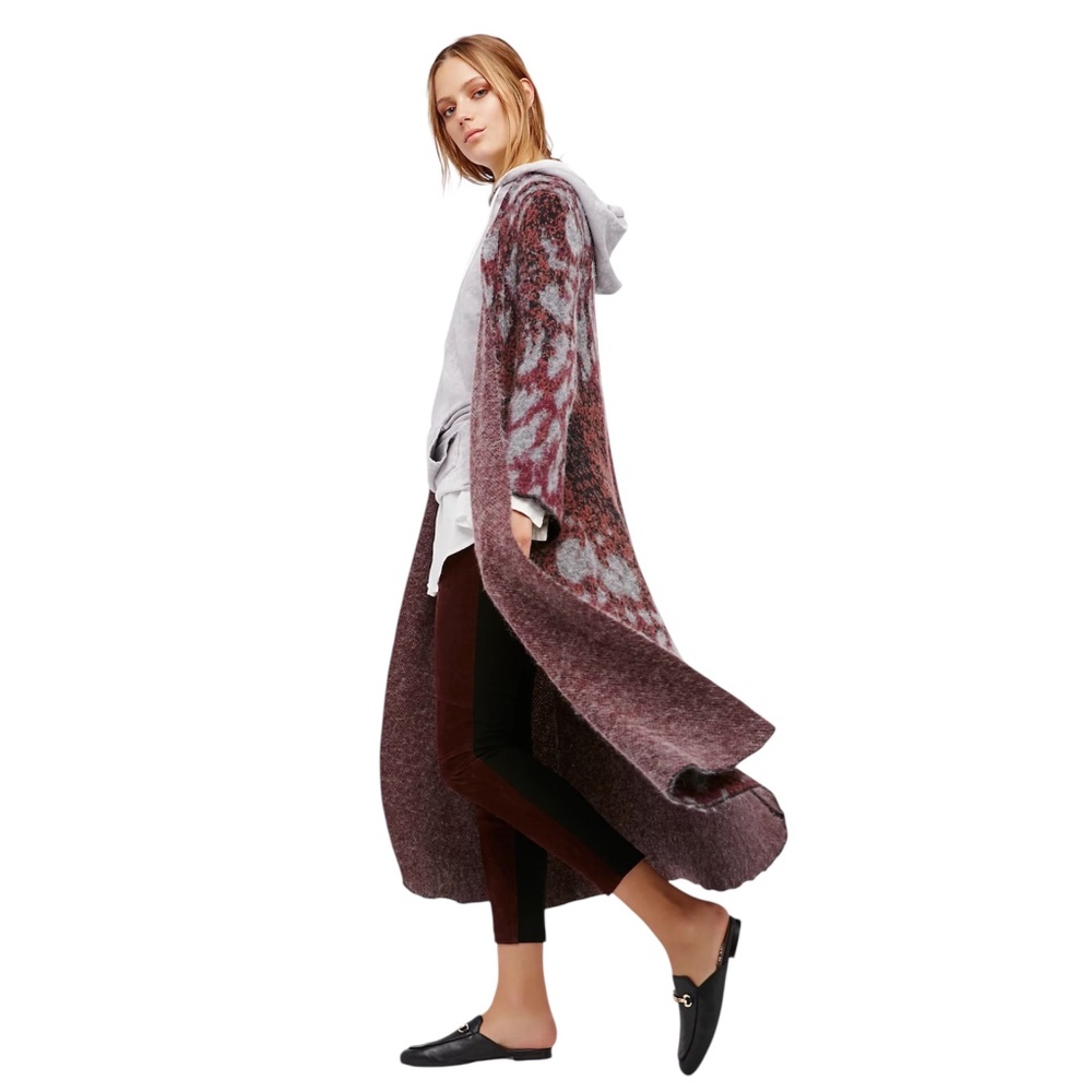 Free People Donatella Sweater Coat Cardigan Mohair Alpaca S